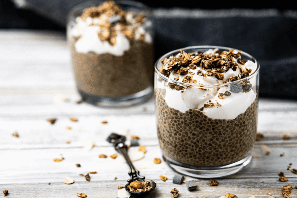 Healthy chia seed pudding - a quick and easy snack idea for your next movie night
